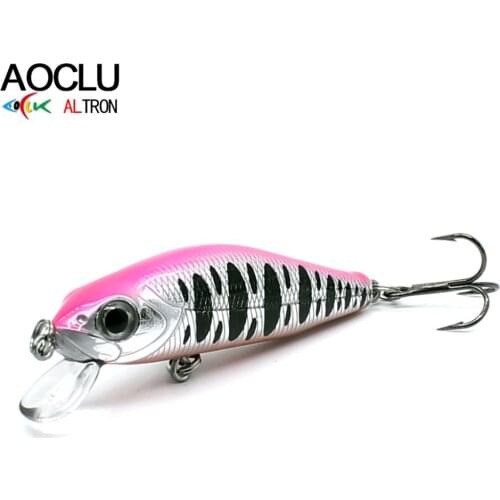 AOCLU jerkbait wobblers Super Quality 55mm Hard Bait Small Minnow Crankbait Fishing lures Sinking VMC hooks free shipping