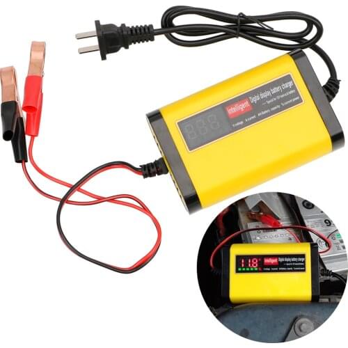 Full Automatic Car Battery Charger 12V/2A 3 Stages Lead Acid AGM GEL Battery-chargers Intelligent Fast Power Charging