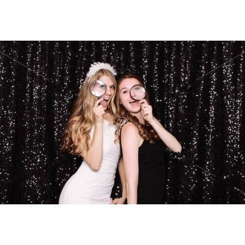 Express free 3FT*7FT/10FT*10FT Black/Gold Sequin Backdrops,Party Wedding Photo Booth Backdrop Decoration,Sequin curtains draps