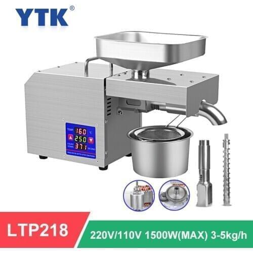 New LTP218 Household Oil Press Stainless Steel Intelligent Temperature Control Oil Press Flax Seed Hot And Cold Press Oil Press