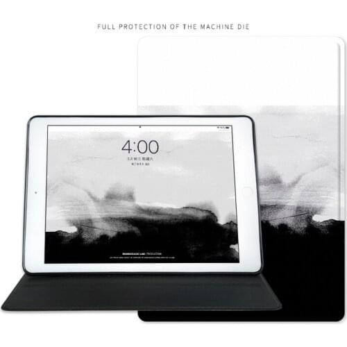 For Ipad Pro 11 10 2 Mini 4 5 Air 3 Case 2021 All-inclusive Anti-fall Soft Shell Simple Ink Painting