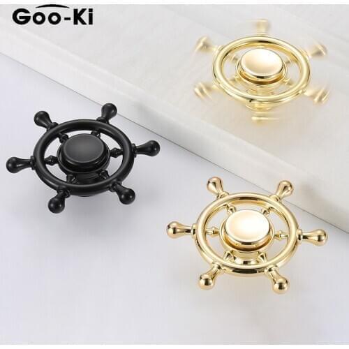 Black Drawer Knobs Cabinet Handles Gold Gyroscopic Rotatable Pulls Cupboard Door Handle Cabinets Handles for Furniture Hardware