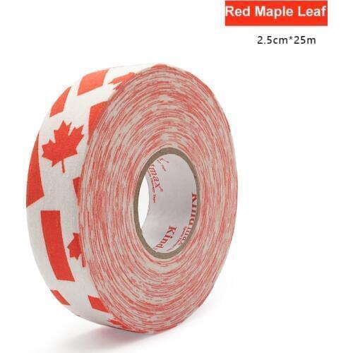 COLDINDOOR 2Pc Hockey Stick Tape 2.5cm x 25m Multipurpose Colorful Sport Safety Cotton Cloth Enhances Puck Handling Elbow G