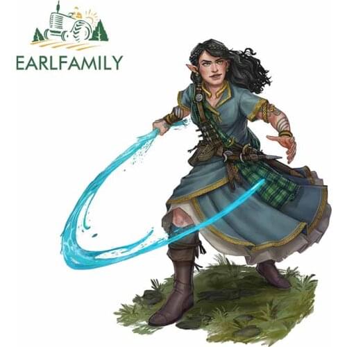 EARLFAMILY 13cm x 11.6cm for Water Blade Car Stickers Waterproof 3D Cartoon Oem Vinyl JDM Bumper Trunk Truck Graphics Fine Decal