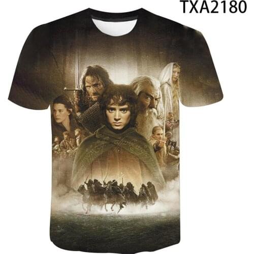 New Summer Casual Movie Ring 3D T Shirt Men Women Children Fashion Streetwear Boy Girl Kids Printed T-shirt Cool Tops
