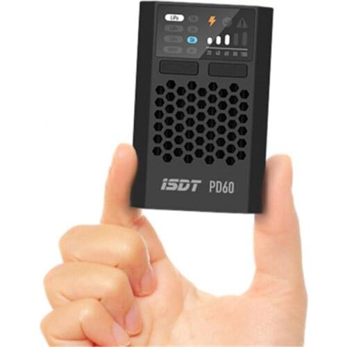 ISDT & URUAV PD60 60W 6A Quick-charge Balance Charger Type-C Input for 1-4S Lipo Ni-MH Ni-Cr Battery Charging