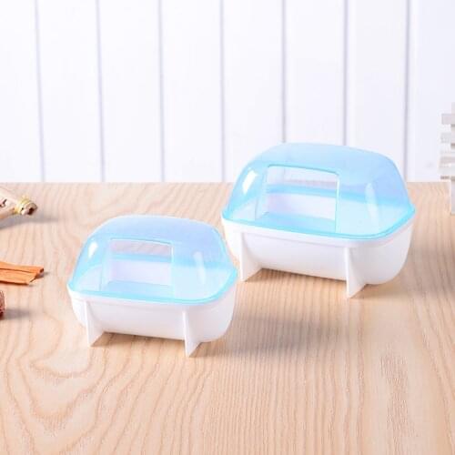 Pet Hamster Sandbox Bathroom Rectangle Non-Slip Hamster Dry Sand Bath Clear Container Large Bulk Bath Room Hamster Accessories