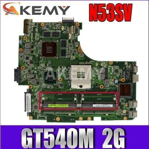 N53SM Motherboard 2*Slots GT540M 2G For ASUS N53S N53SV N53SN N53SM laptop Motherboard N53SM Mainboard 100% Test work