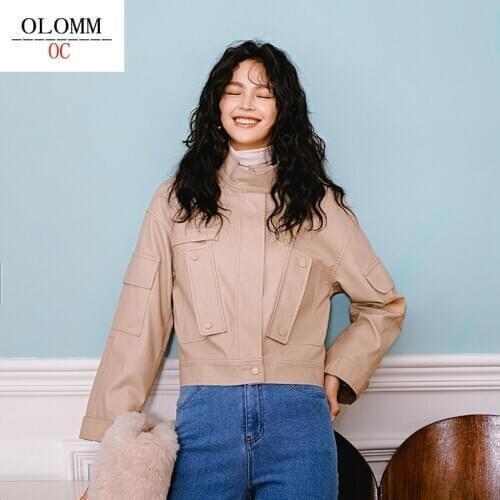 Женские кожаные куртки OloMM China At AliExpress