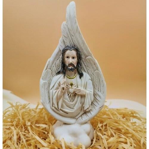 Religious Figurine Resin Jesus Sacred Heart Statue Holy Family Statue Blessed Virgin Mary Statue Home Decor Decoration Crafts