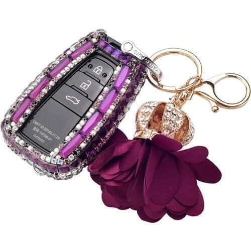 Luxury Diamond bling car key case cover/ key shell for Toyota CHR C-HR Camry Prius Prado 2016 - 2018 2 3 Buttons Remote Keyless