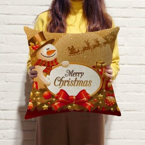 Christmas Cushion Cover Decorative Sofa Pillow Cover Case Seat Car Home Decor Throw Pillowcase Christmas Decoration For Home