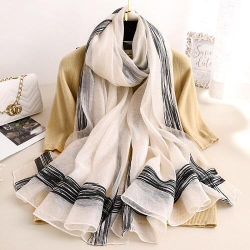 New Woman Scarf Spring Autumn Winter Pashmina solid color thin Silk Wool Scarfs Quality Shawls Bandana Soft Foulard Lady Scarf