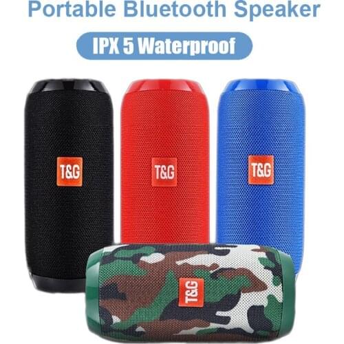 TG117 Bluetooth Outdoor Speakers Waterproof Portable Wireless Column Loudspeaker Music Box Subwoofer Support TF FM Radio Aux USB