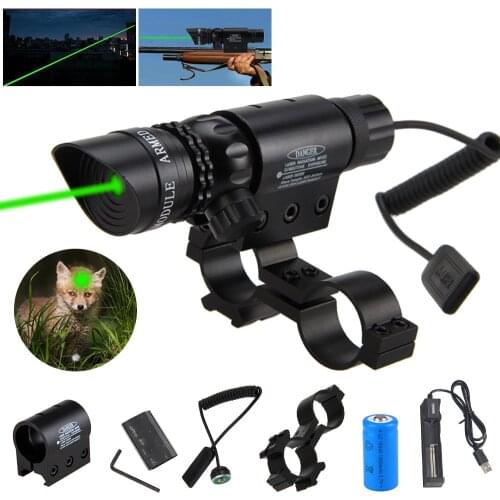 VASTFIRE Tactical Wepon Light Green/Red Laser Dot Scope Light Sight Mount Hunting Picatinny Rifle Scope Barrel Remote Switch