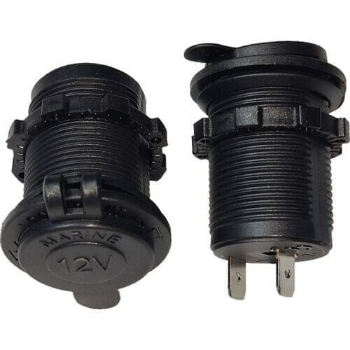 JKM DIY Car Cigarette Lighter Socket 12V Waterproof Plug Power Outlet Adapter for Marine Boat Motorcycle Truck RV ATV Auto Acces