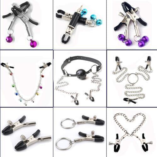 Bondage Breast Nipple Clamps Clips Female Fetish Flirting Teasing Slave BDSM Clamp Sex Games Sex Toys For Couple Adult Bdsm
