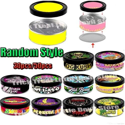 Tin Cans Sealed Storage Box Labels Tuna Stickers Jars Small Round Empty Box Cream Wax Oil Balm Container Smoking Accessories for