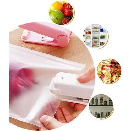 1PCS Portable Heat Sealer Plastic Package Storage Bag For Food Seals and Access Kitchen Handy Sealing Sticker Mini Snack Ma X1Z1