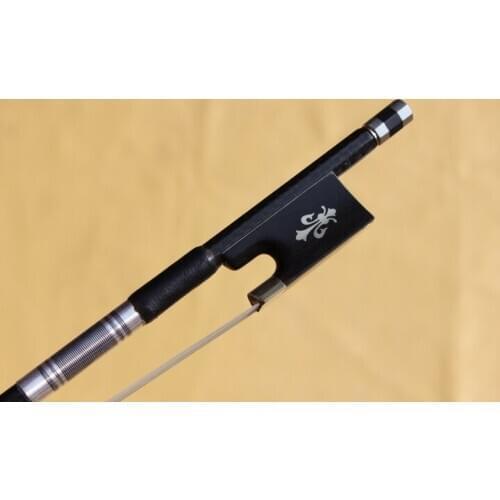1 PC high-grade violin bow carbon fibre violin bow Plaid Bow rod special offer direct Cupronickel fittings