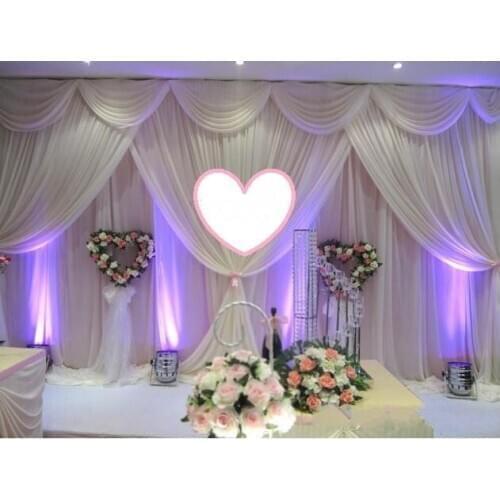 10*20ft (3m*6m width) 4*8m wedding party event decorative backdrop wall hanging stage swag gauze curtain background drapery