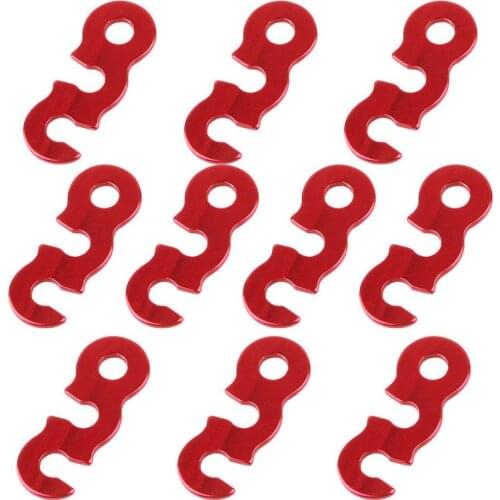 10pcs/set Outdoor Camping Tent Parachute Cord Rope Buckle Aluminum Alloy Cord Buckle Tensioners Fastener Travel Kit Tools