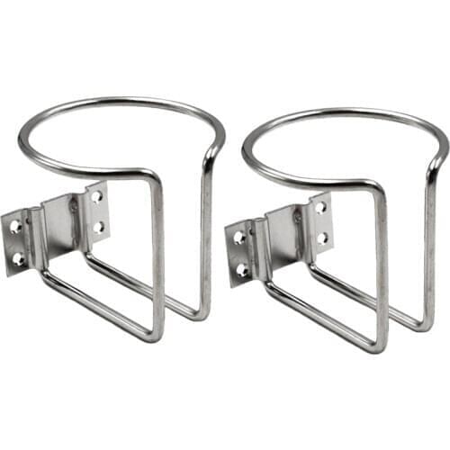 2Pcs Stainless Steel Car Boat Ring Cup Drink Holder Bottle Stand for Marine Yacht Truck RV Camper