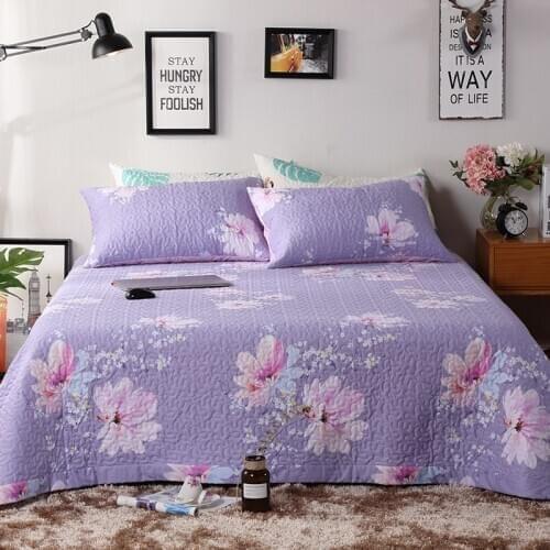 2020 new products All cotton quilting Bedspread Fitted Sheet Pillowcases 2/3pcs Luxury printing Bedding