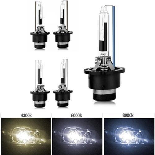 2x D4R 35W HID Xenon Headlight Bulb HID Bulbs With Metal Bracket Protection 4300K 6000K 8000K D4R XENON HID Auto Headlamp Light