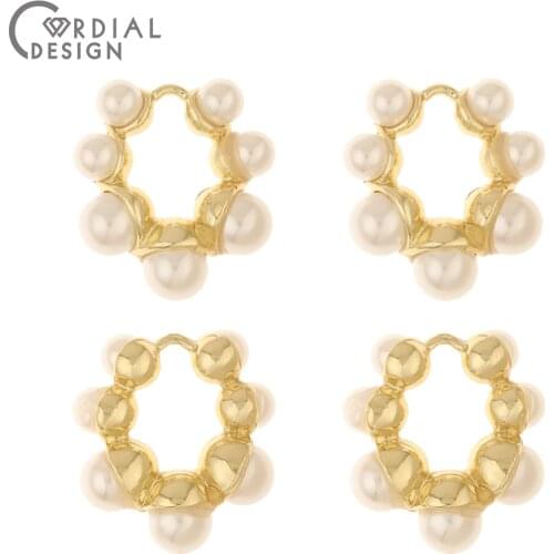 Cordial Design 50Pcs 25*27MM Jewelry Accessories/Oval Shape/Pendants/Imitation Pearl/Jewelry Findings & Components/DIY Charms