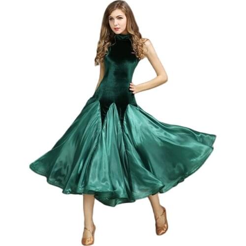 Modern dance my753 skirt one-piece dress sleeveless leotard costume velvet expansion skirt