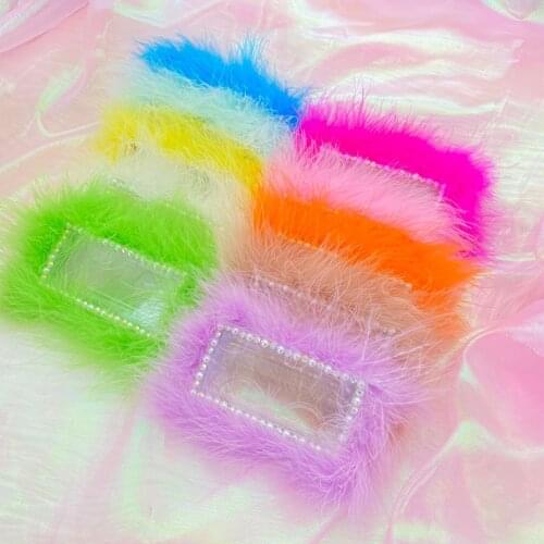 ABCO 2/5/10 Pcs Feather Diamond False Eyelash Packaging Box Fake 10mm-25mm 3d Mink Eyelashes Boxes Diamond Case with Tray