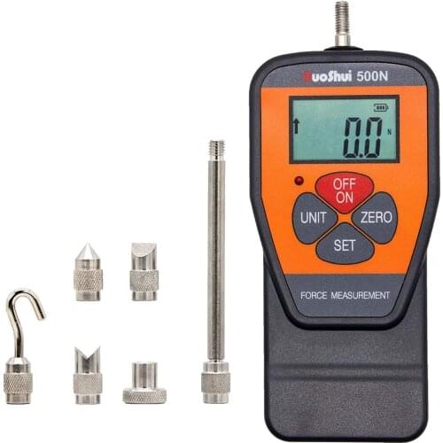 Digital Force Gauge, Push Pull Gauge Tester 500N High Precision LCD Force Measuring Instruments Thrust Meter