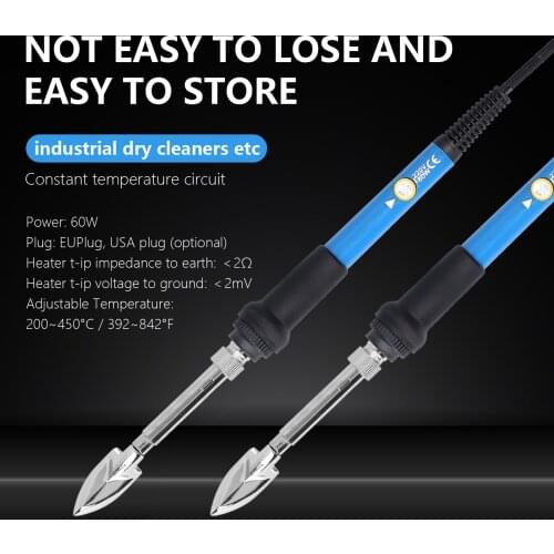 60W Adjustable Temperature Leather Wrinkle Removal Small Iron Constant Temperature Electric Iron Adjustable Household Small Iron