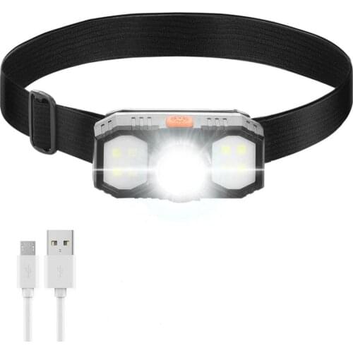 Camping Headlamp USB Rechargeable Headlight Super Bright Head Light Waterproof Fishing Lantern Front Flashlight Torch