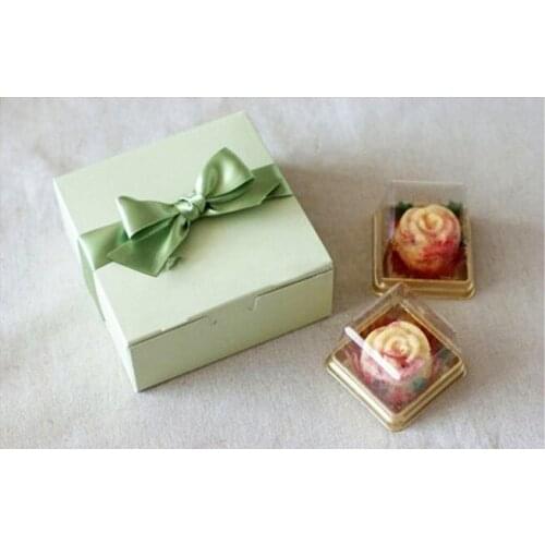 12*12*5cm Green cake box biscuits packing box mooncake Biscuits paper box food Packing for wedding festival party 200piece\lot