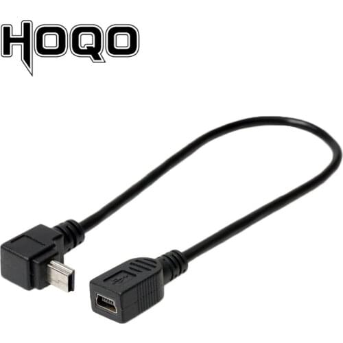 90 degree UP Angle Mini USB Extension Cable Panel Mount Sync Date Charge for Motherboard Mini-USB Male to Female Cord