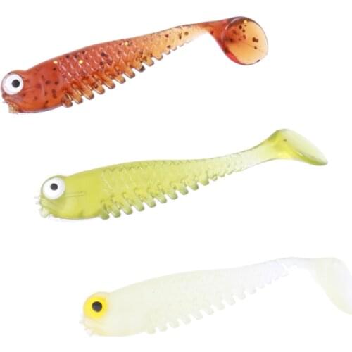 Pack of 3 Soft Crankbait Minnow Poper Bass Baits Luminous Fishing Lure