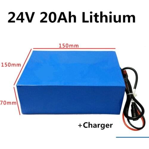 24V 20Ah Lithium li ion battery pack for power wheelchair electric bike skateboard solar street light electric scooter+charger
