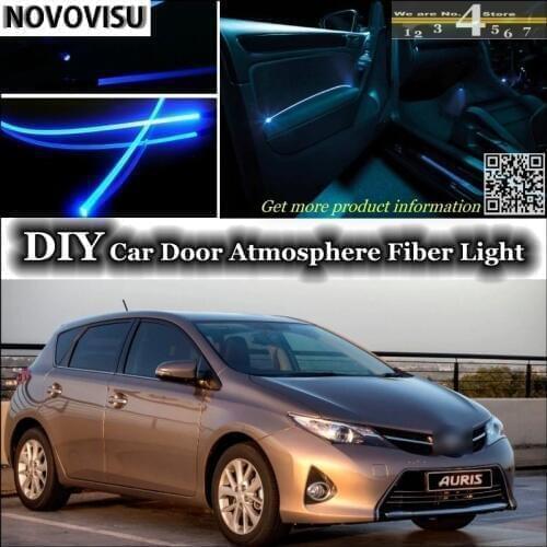 NOVOVISU For TOYOTA Auris Corolla Hatchback For Scion iM interior Ambient Light Atmosphere Fiber Optic Band Lights Door Panel