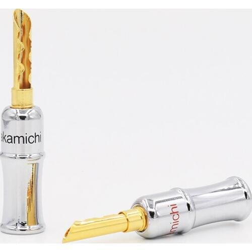 24K Gold Plated Nakamichi Banana Plug Connector 4pieces per lot BFA banana plug