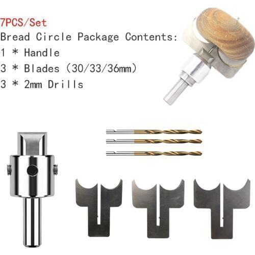 Premium Bread Circle Drill Bit Carbide Blades handle Drill Woodworking Milling Cutter Bread Circle Molding Tool 30/33/36mm
