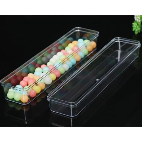 Clear Plastic Box with Lid Rectangular Organizers 3.5*17*4cm Stackable Storage Box for Gift Spices Jewelry can CSV
