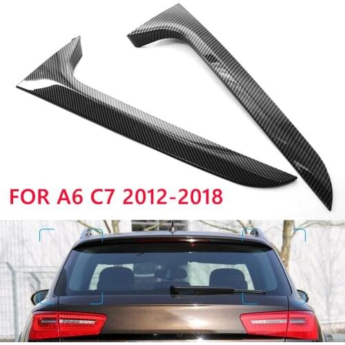 2Pcs Car Rear Side Window Canard Spoiler Air Splitter for Audi A6 C7 Allroad TDI Quattro 2012-2018 Auto Replacement Parts