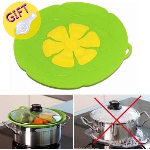 Internaul Silicone Lid Spill Stopper Cover For Pot Pan Kitchen Accessories Cooking Tools Flower Cookware Home Kitchen