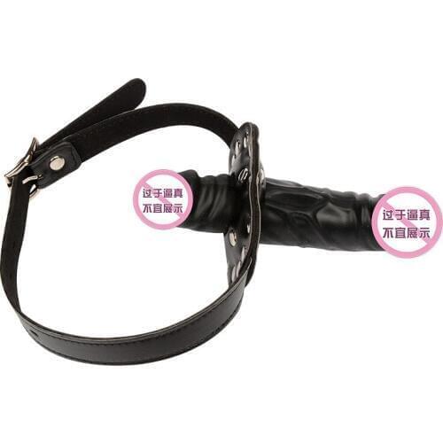 Sex Penis Mouth Plug Penis Gag With Locking Buckle Adult Game Silicone Dildo Gag Oral Leather Bondage Sex Product For Couples 8