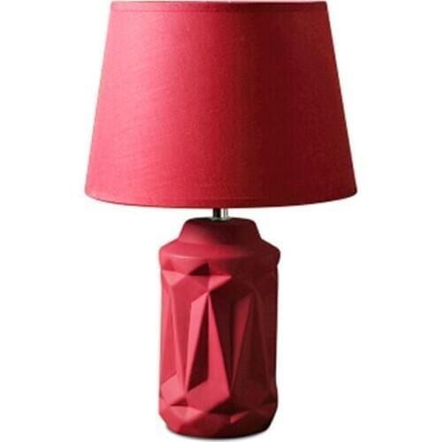 Nordic Desk Lamp Bedroom Bedside Creative Ceramic Simple Modern Red Warm Light Desk Lamp Free Shipping
