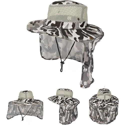 Flap Sun Cap Beach Sport Naturehike Supplies Tackle Camouflage UV Protection Bucket Accessories Mesh Fishing Flap Hat