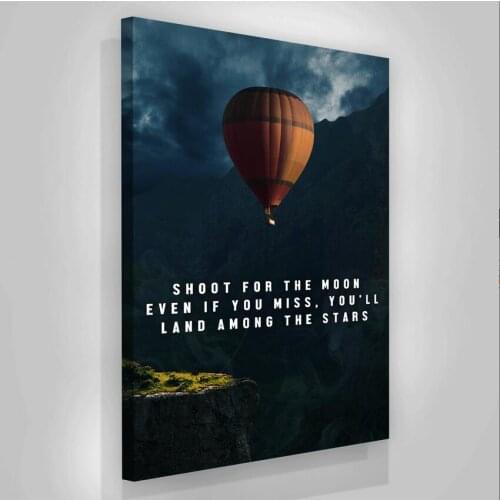 Modern Landscape Mountains Hot Air Balloon Canvas Painting Posters And Print Art Wall Pictures For Living Room Bedroom Home