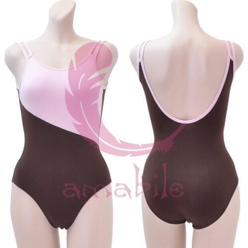 Ballet Dance Gymnastics fitness training leotard two color leotard double strap adult leotard AL0183